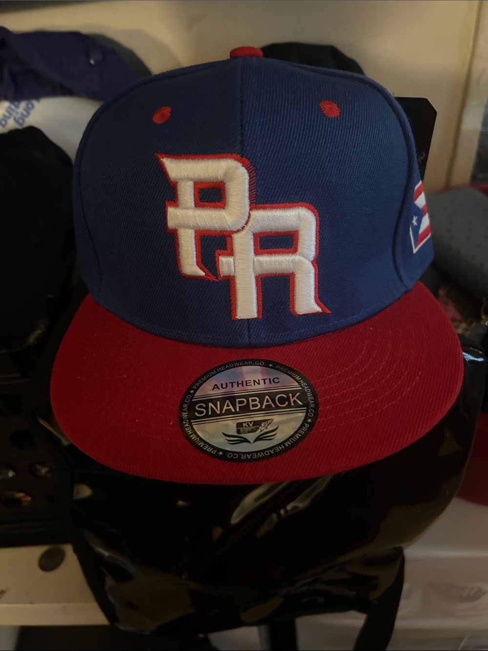 Blue and Red PR Snapback Hat
